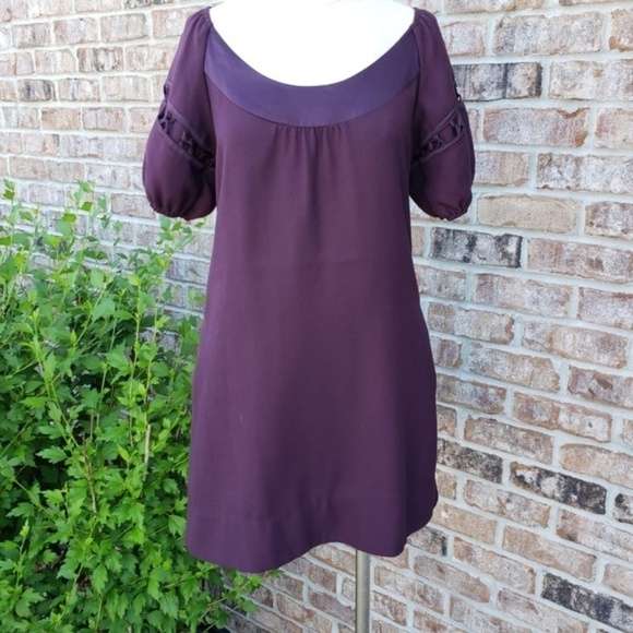 Anthropologie Maeve Round Neck Dress Purple 2 - Picture 1 of 6